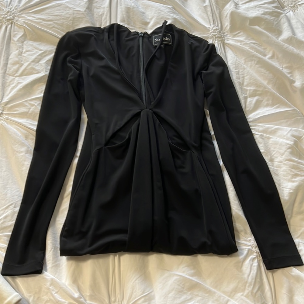 Nookie mid length black dress